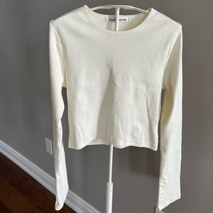 NEW foundationals white long sleeve